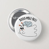 Booomble Bee Funny Ghost Bee Pun Button (Vorne & Hinten)