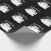 Booomble Bee Funny Ghost Bee Pun Dark BG Geschenkpapier (Ecke)