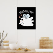 Booomble Bee Funny Ghost Bee Pun Dark BG Poster (Küche)