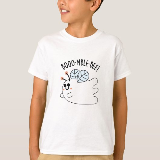 Booomble Bee Funny Ghost Bee Pun T-Shirt (Vorderseite)