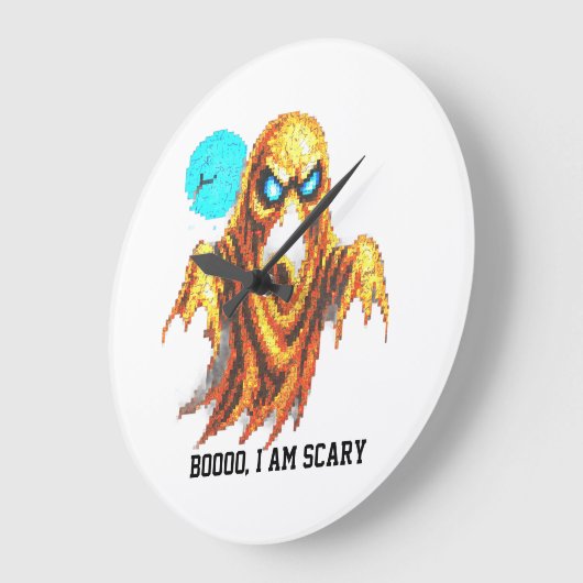 Boooo Ich bin Beängstigend Große Wanduhr (Winkel)