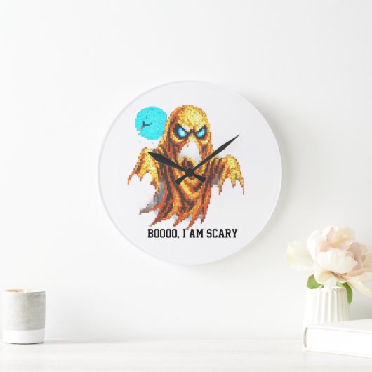 Boooo Ich bin Beängstigend Große Wanduhr (Zuhause)