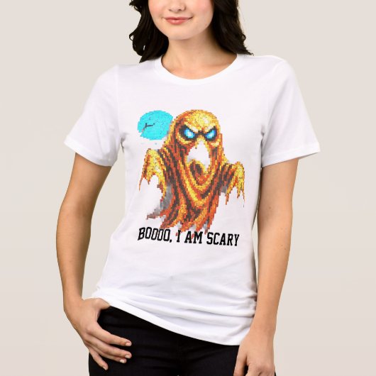 Boooo ich bin gruselig Tri-Blend shirt (Vorderseite)