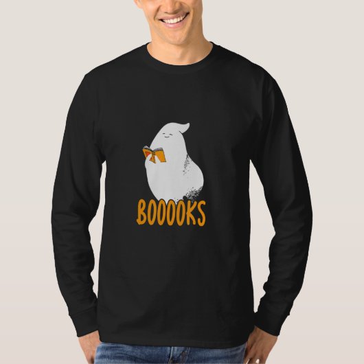 Booooks Boo Love Reading  Halloween Hard Working B T-Shirt (Vorderseite)