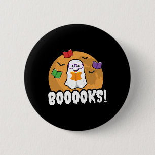Booooks Ghost Boo Lesen Bücher Bibliothek Geschenk Button