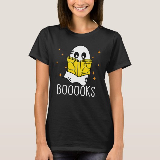 Booooks Ghost Boo Read Books Library  teacher book T-Shirt (Vorderseite)