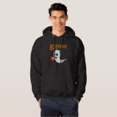 Booooks Ghost Book Reading Boo Halloween Library T Hoodie (Vorne ganz)