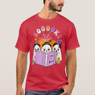 Booooks Ghost Halloween Lehrer Buchbibliothek Read T-Shirt
