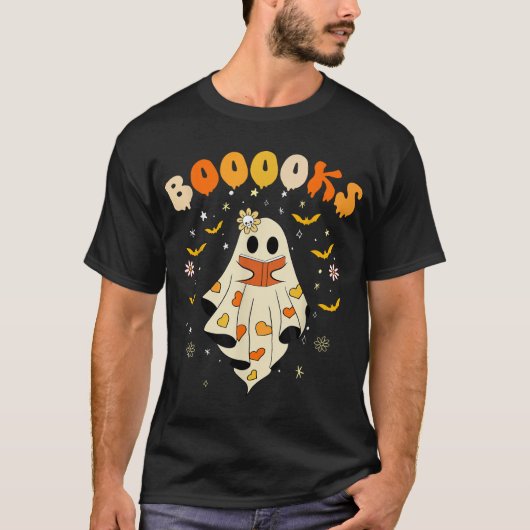 Booooks Ghost Read more Books Lehrerin Halloween T-Shirt (Vorderseite)