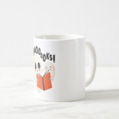 Booooks Ghost Reading Halloween Kaffeetasse (VorderseiteRechts)