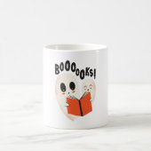 Booooks Ghost Reading Halloween Kaffeetasse (Mittel)