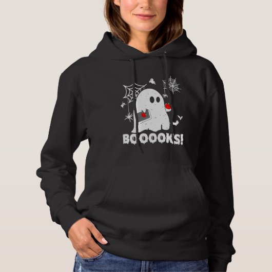 Booooks Ghost Teacher  Halloween Hoodie (Vorderseite)