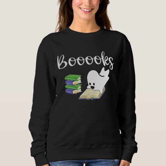 Booooks Halloween Ghost Reader  Reading Boo Costum Sweatshirt (Vorderseite)