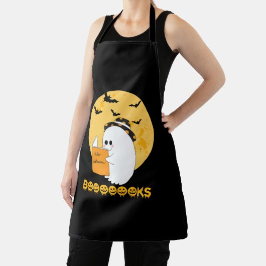 Boooooks Shirt Boo Read Books Halloween Schürze (InSitu)