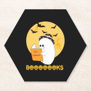Boooooks Shirt Boo Read Books Halloween Untersetzer