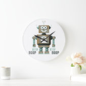 Boop Beep Toy Robot Wall Clock (lt) Große Wanduhr (Zuhause)