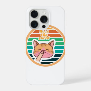 Boop Die Schnute Retro-Sonnenuntergangs-Katzen-Mem iPhone 15 Pro Hülle
