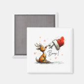 Boop Funny Santa Farmer Reindeer Cute Christmas Ho Magnet (Vorderseite/Rückseite)