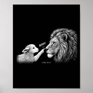 Boop Lukas 10 19 lustiger Löwe und Lamm Boop Bibel Poster