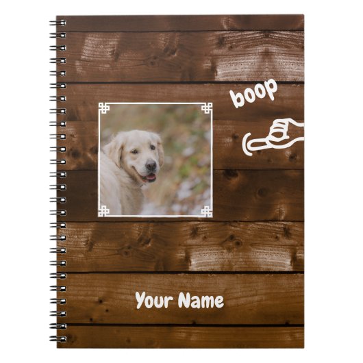 Boop My Nose Dog Photo Notizblock (Vorderseite)