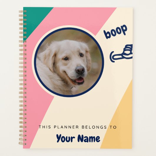 Boop My Nose Dog Photo Planer (Vorderseite)