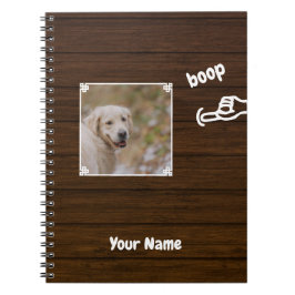 Boop My Nose Hund Foto Notizblock