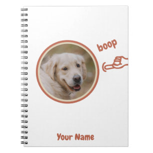 Boop My Nose Hund Foto Notizblock