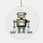 Boop Signalton-Spielzeug-Roboter-Verzierung Keramikornament (Hinten)
