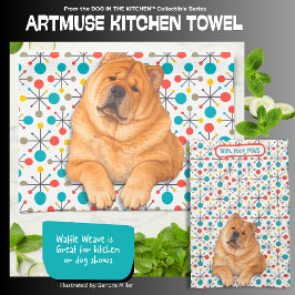 BOOP smooth chow  - ArtMuse Kitchen Towels  Geschirrtuch