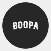 Boopa  runder aufkleber (Vorderseite)