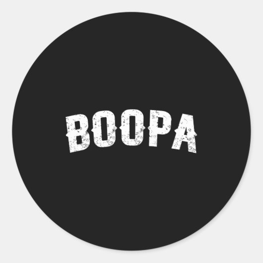 Boopa runder aufkleber (Vorderseite)