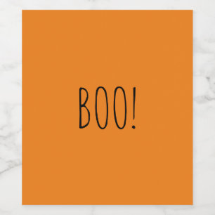 Boorange-Typografie lustig niedliches Halloween Weinetikett