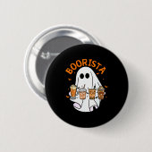 Boorista Barista Ghost Coffee Halloween Soky Seaso Button (Vorne & Hinten)
