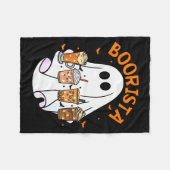 Boorista Barista Ghost Coffee Halloween Soky Seaso Fleecedecke (Vorderseite (Horizontal))