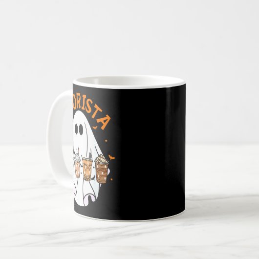 Boorista Barista Ghost Coffee Halloween Soky Seaso Kaffeetasse (Vorderseite Links)