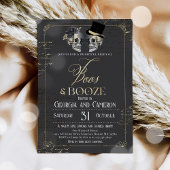 Boos And Booze Adult Halloween Gothic Party Einladung