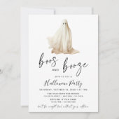 Boos and Booze Halloween Party Invitation Ghost Einladung (Vorderseite)