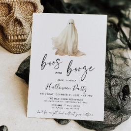 Boos and Booze Halloween Party Invitation Ghost Einladung