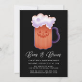 Boos and Brews Pumpkin Beer Halloween Party Einladung (Vorderseite)