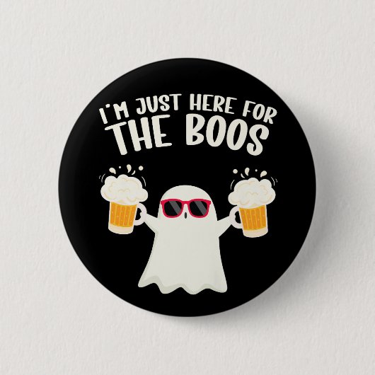 Boos Beer Tipsy Ghost Adults Button (Vorderseite)