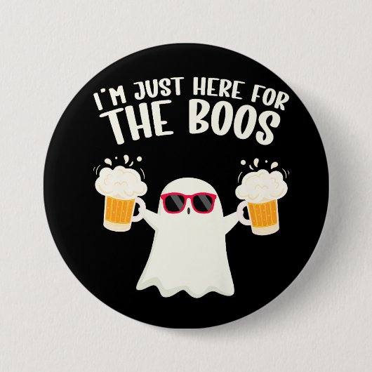Boos Beer Tipsy Ghost Adults Button (Vorderseite)
