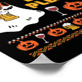 Boos Bitte Vintag Retro Ghost Halloween-Kostüm Poster (Ecke)