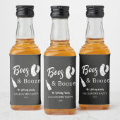 Boos & Booze Adult Halloween Chic Black Einladung Alkoholflaschenetikett (Flaschen)