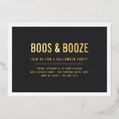 Boos & Booze Adult Halloween-Party Folieneinladung (Vorderseite)