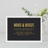 Boos & Booze Adult Halloween-Party Folieneinladung (Stehend vorne)