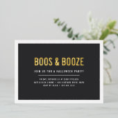 Boos & Booze Adult Halloween-Party Folieneinladung (Stehend vorne)