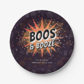 Boos & Booze Adult Halloween-Party Papierplatte Pappteller (Vorderseite)