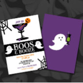 Boos & Booze Erwachsene Halloween-Party Einladung