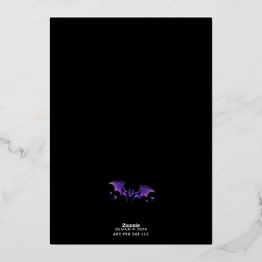 Boos & Booze Extravagant Cocktail Custom Foil Einl Folieneinladung (Rückseite)