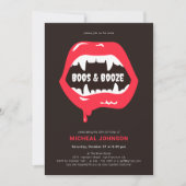 Boos & Booze Fun Halloween Geburtstagsparty Einladung (Vorderseite)